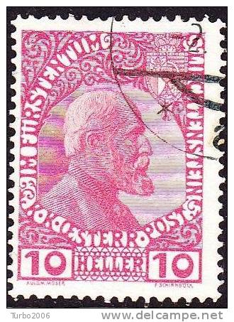 Liechtenstein 1912 Johann II 10 H. Carmine Michel 2 Y - Gebruikt