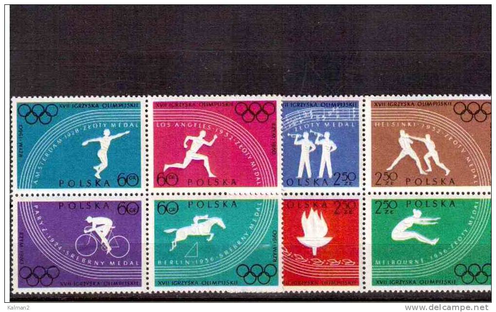 XX282  -   POLONIA  -  CAT.  Y. T.   Nr.  1031/1038   -    SERIE COMPLETA NUOVA** ( NEVER HINGED ) - Estate 1960: Roma