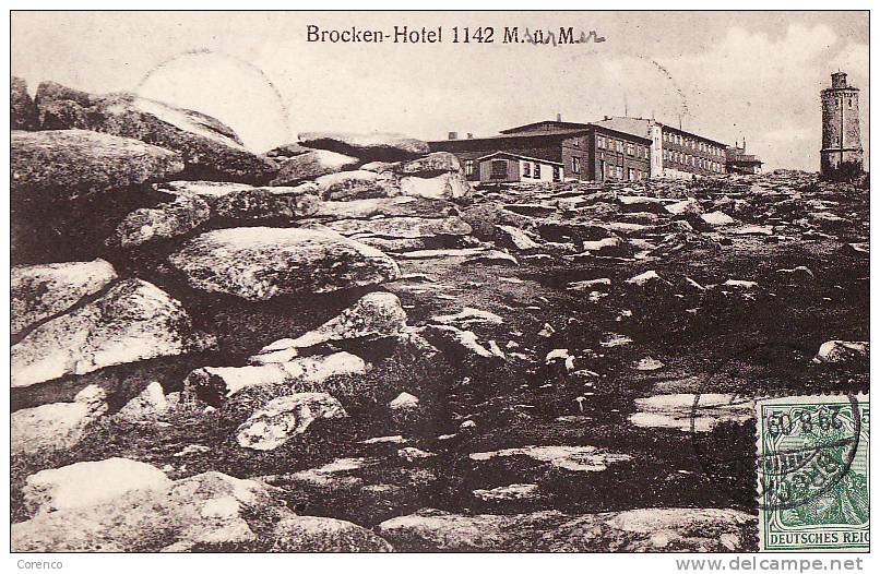 7091  HARTZ   Brocken Hotel  Circulée  1909 - Wernigerode