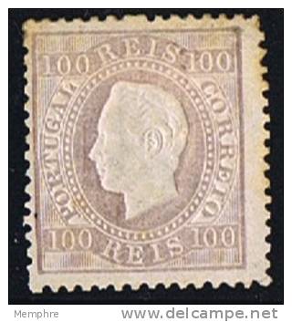 D. Luiz  100 Reis   Perf 12&frac12;  * MH Papier Ordinaire - Unused Stamps