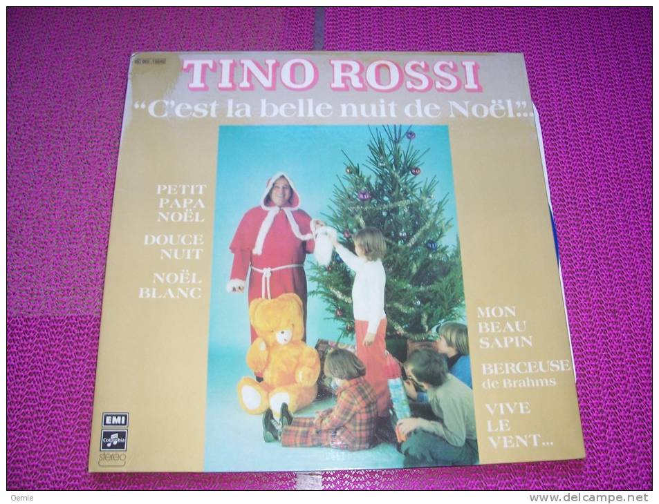TINO  ROSSI  °  C' EST LA BELLE NUIT DE NOEL  /  DISQUE DE COULEUR - Kerstmuziek