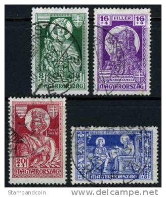 Hungary B88-91 Used Semi-Postal Set From 1930 - Used Stamps