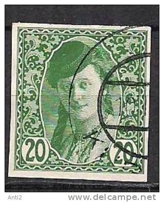 Eastern Austria - Bosnia And Herzegovina 1913 Girl In Bosnian Costume, 20H Green Mi 88, Used - Levant Autrichien