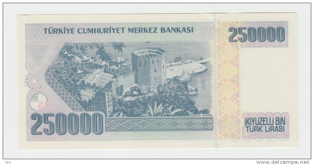 Turkey 250,000 Lira L.1970 (1998) AUNC P 211 - Turkey