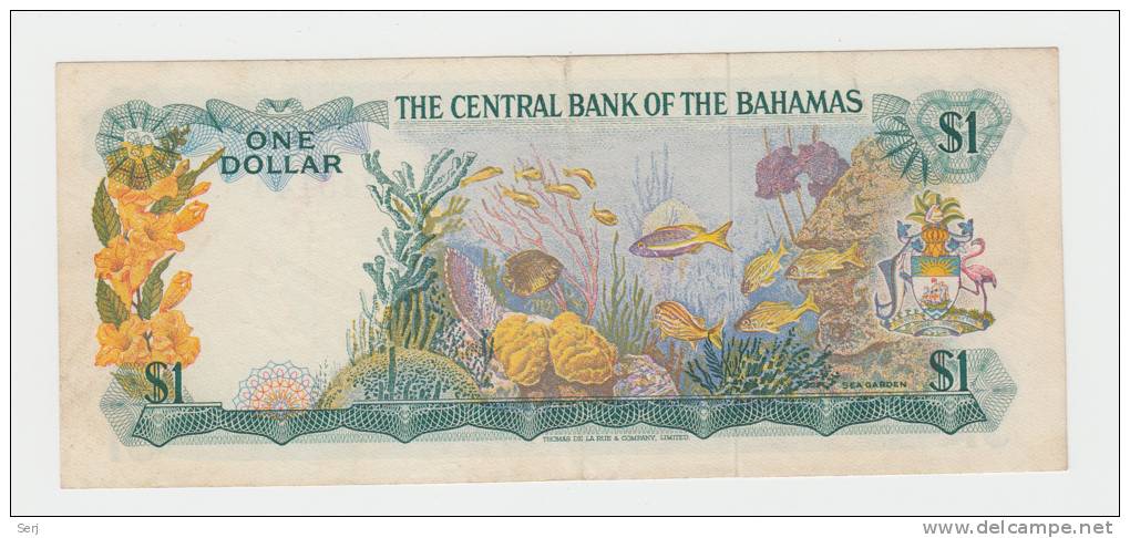 Bahamas 1 Dollar 1974 VF++ Crisp Banknote P 35a 35 A - Bahamas