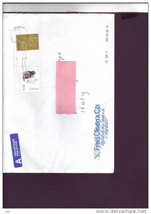 NORVEGIA 2004 - Lettera Per L'Italia - Covers & Documents