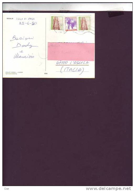 JUGOSLAVIA  1980 - Cartolina Per L´ Italia - Lettres & Documents