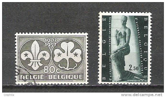 Belgique - 1957 - COB 1022 & 1024 - Oblit. - Used Stamps