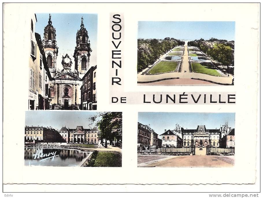 -54-  SOUVENIR De LUNEVILLE - Timbrée 1961 PLIS - Luneville