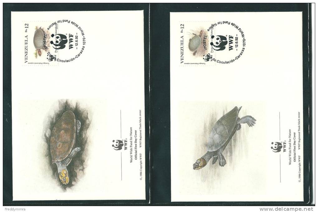 Vénézuela: 1584/ 1587 Sur FDC  -  WWF - Schildpadden