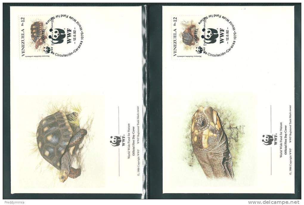 Vénézuela: 1584/ 1587 Sur FDC  -  WWF - Schildpadden