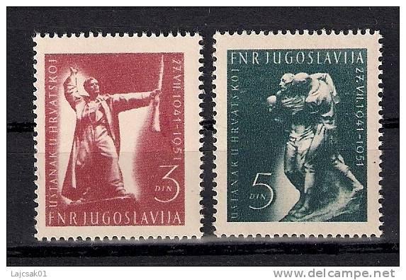 Yugoslavia 1951. National Uprising In Croatia  MNH Mi.662/63 - Unused Stamps