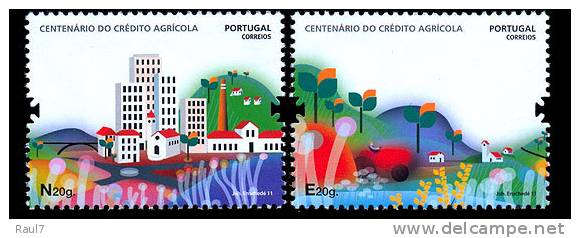 PORTUGAL 2011 2V ** (MNH) Centenaire Crédit Agricole Portugais - Ungebraucht