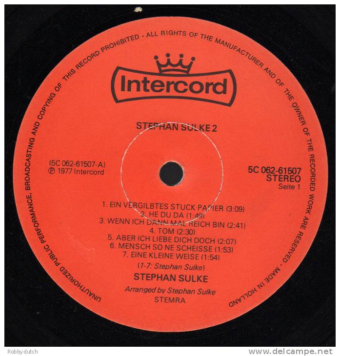 * LP *  STEPHAN SULKE 2 (Holland 1977) - Other - German Music