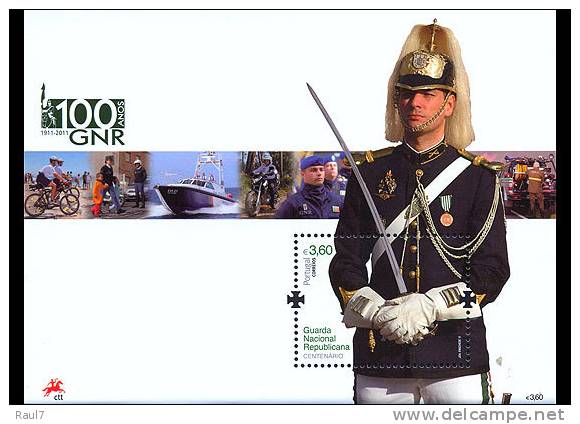 PORTUGAL 2011 1 BF** (MNH) Centenaire De La GNR Portugaise - Ongebruikt