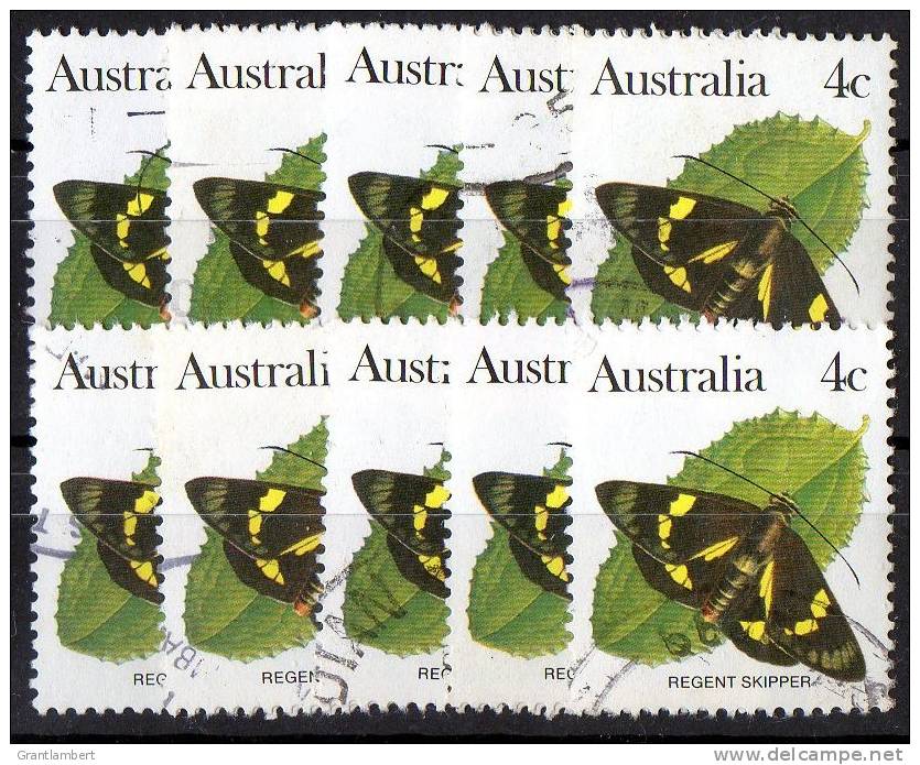 Australia 1983 Butterflies 4c Regent Skipper Used  SG 783 - 10 Stamps - Verzamelingen