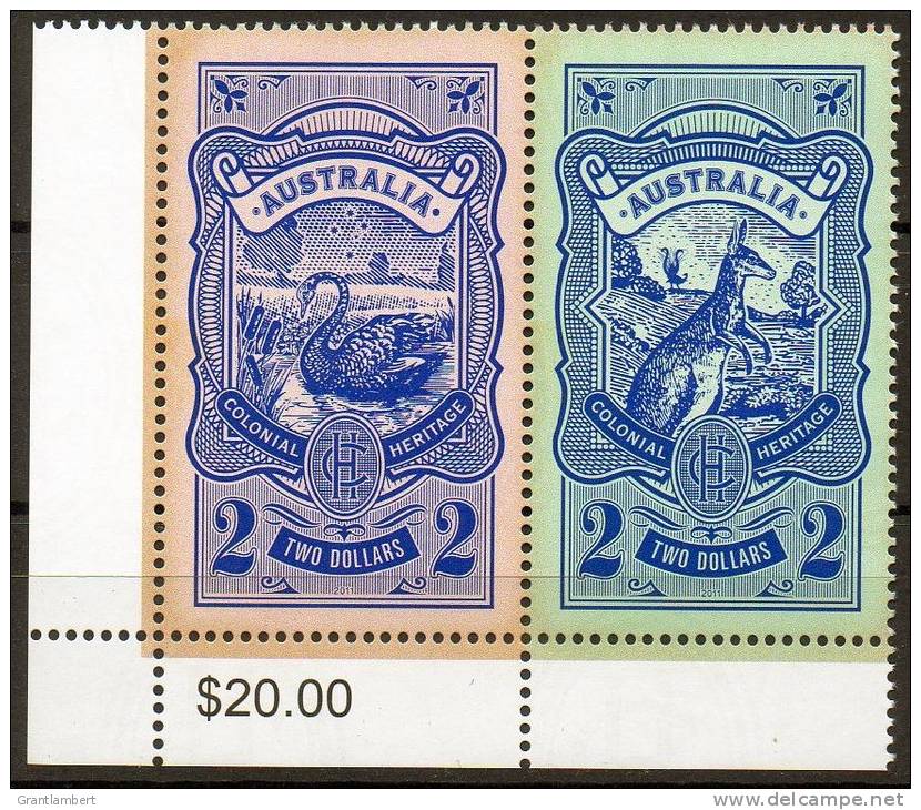 Australia 2011 Colonial Heritage Pair MNH From Bottom Left Corner - Nuovi