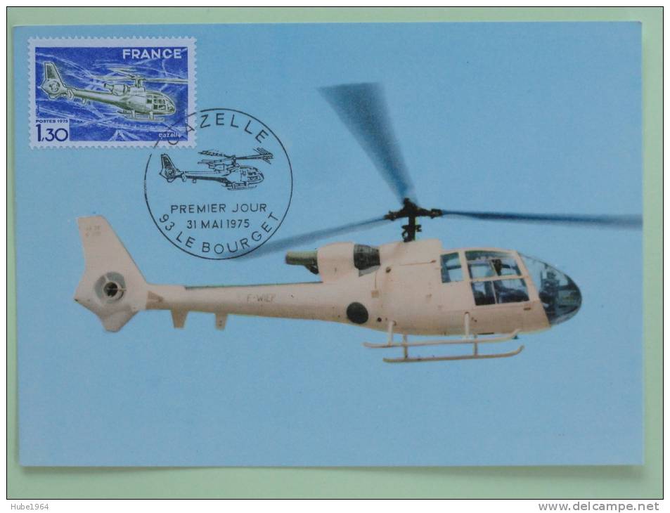 CARTE MAXIMUM MAXIMUM CARD GAZELLE FRANCE - Hubschrauber