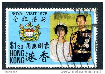 Hong Kong 1975 Royal Visit $1.30, Used - Usati