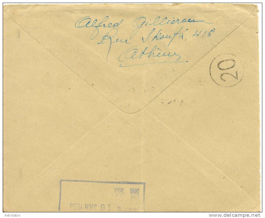 1950 Lettre De Greece Vers London. Censor. Cover Voir 2 Scan - Briefe U. Dokumente