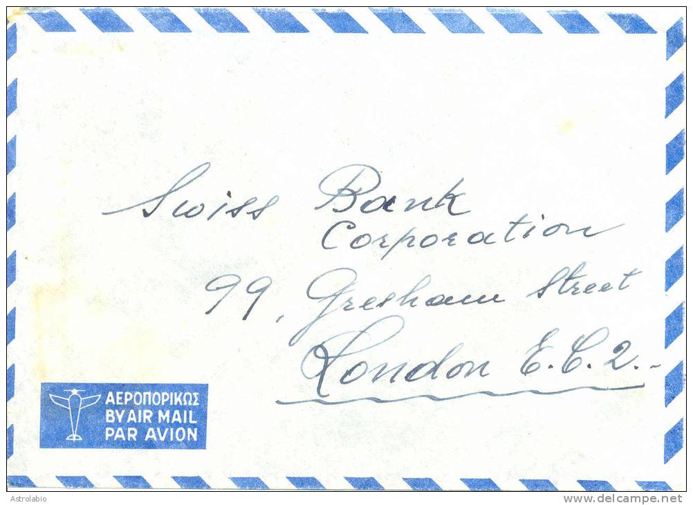 1947 Lettre De Greece Vers London. Cover Voir 2 Scan - Brieven En Documenten