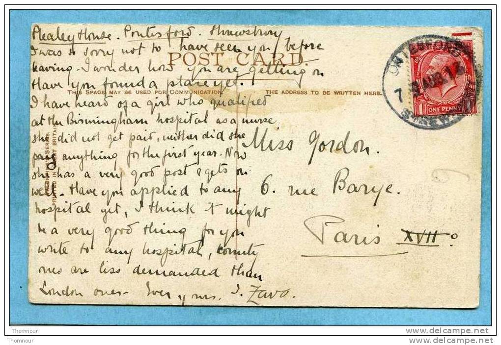 WORCHESTERSHIRE  -  BEACON    -  1913   - BELLE CARTE  - Valentine´s Series. - Other & Unclassified