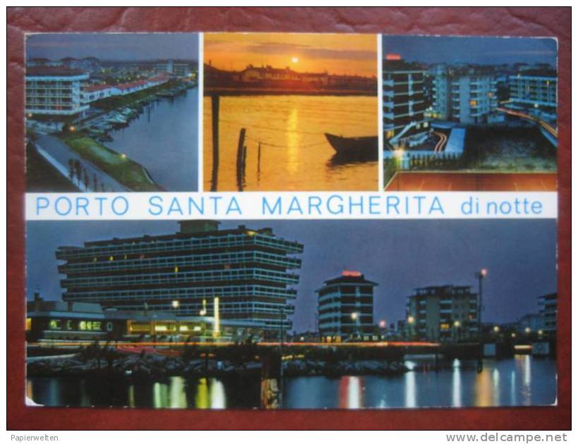 Caorle (Venezia) - Mehrbildkarte "Porto Santa Margherita Di Notte" - Altri & Non Classificati