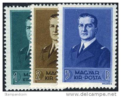 Hungary #525-27 Mint Never Hinged Admiral Horthy Set From 1938 - Neufs