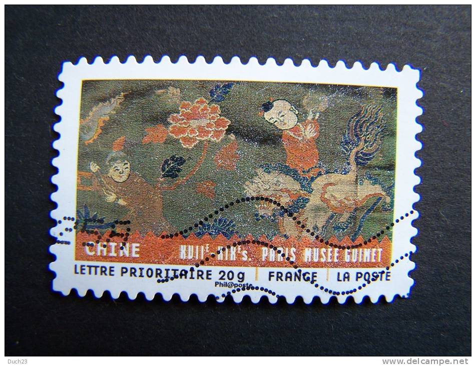 OBLITERE FRANCE ANNEE 2011 N° 519 SERIE TISSUS DU MONDE CHINE AUTOCOLLANT ADHESIF - Oblitérés