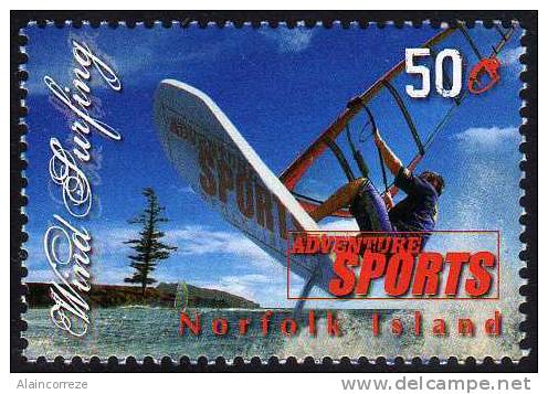Australie Norfolk Island Sport Aventure Planche à Voile Wind Surfing - Mint Stamps