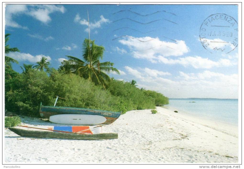 MALDIVES ISLANDS-LANKAN FINOLU / THEMATIC STAMP WINDSURFING-TOURISM - Maldives