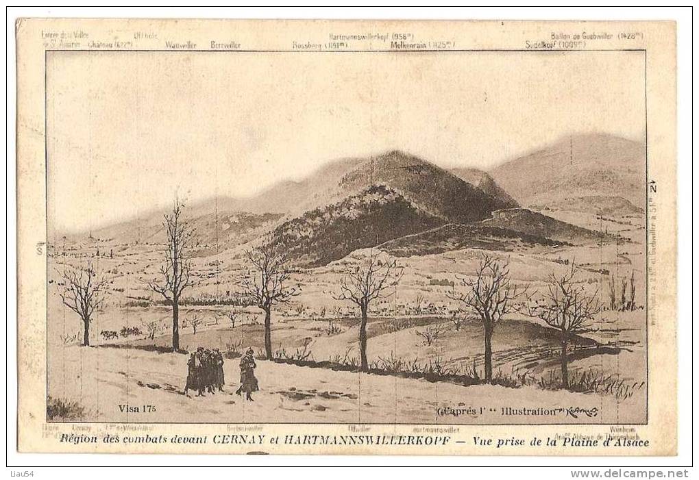 Région Des Combats Devant CERNAY Et HARTMANNWILLERKOPF (1916) - Cernay