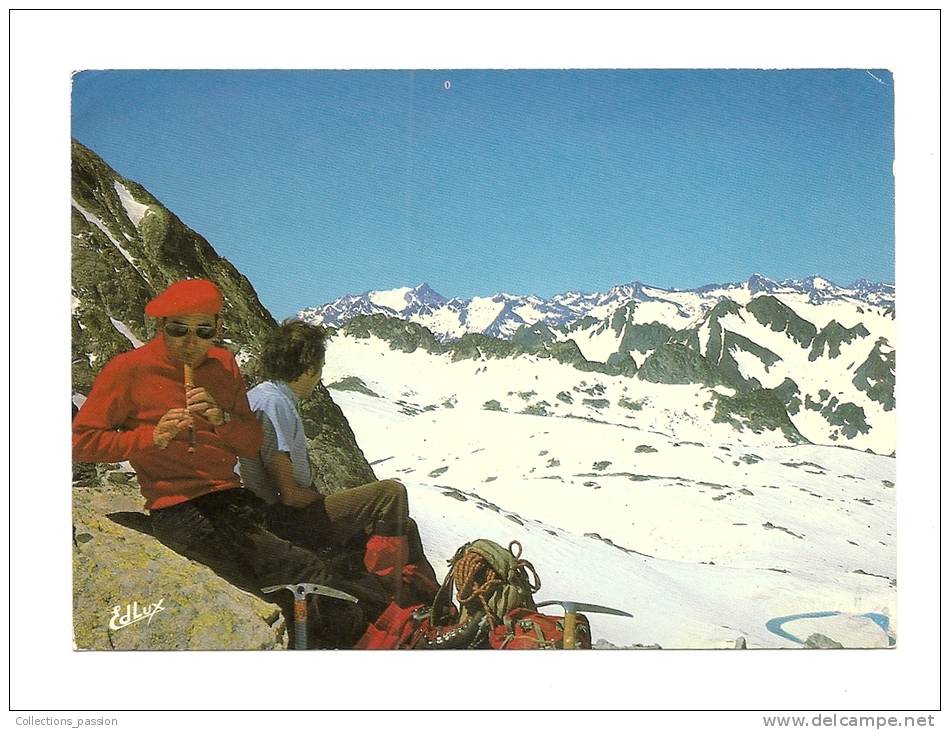 Cp, Alpinisme, Barèges (65), Lac De La Glère Au Dégel Et Vignemale Au Loin à Gauche, Voyagée 1982 - Alpinisme