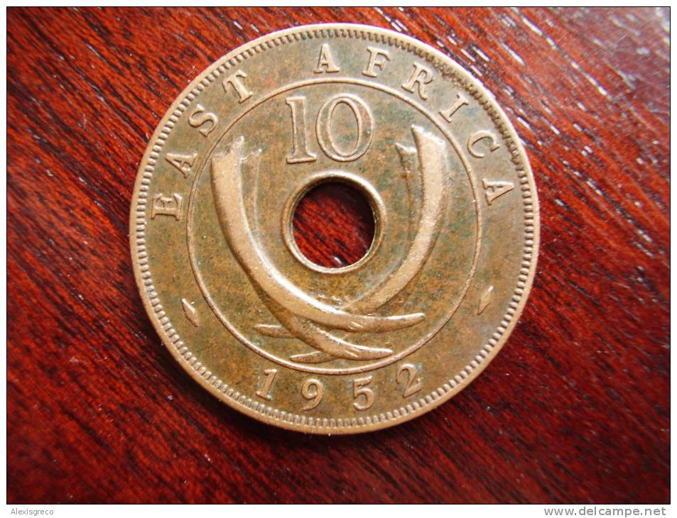 BRITISH EAST AFRICA USED TEN CENT COIN BRONZE Of 1952. - Colonie Britannique