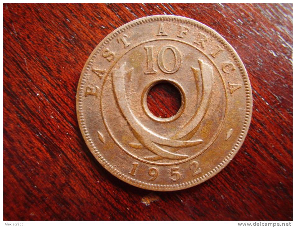 BRITISH EAST AFRICA USED TEN CENT COIN BRONZE Of 1952. - British Colony