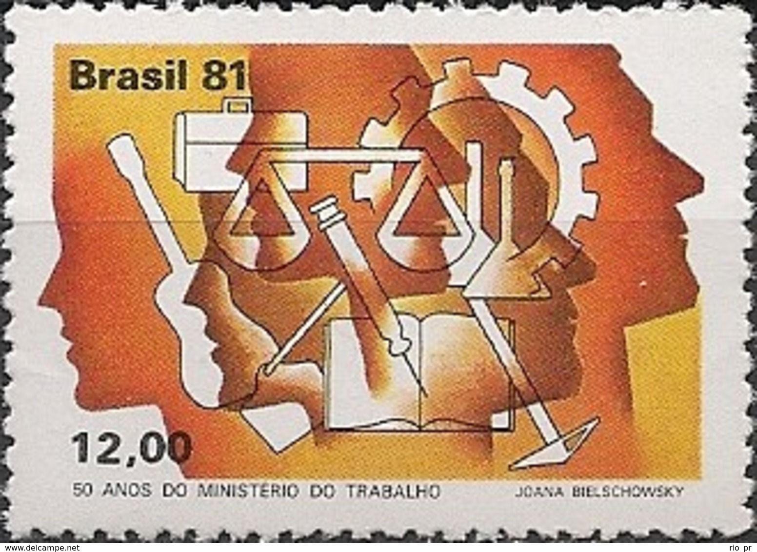 BRAZIL - 50 YEARS OF LABOR MINISTRY 1981 - MNH - Unused Stamps