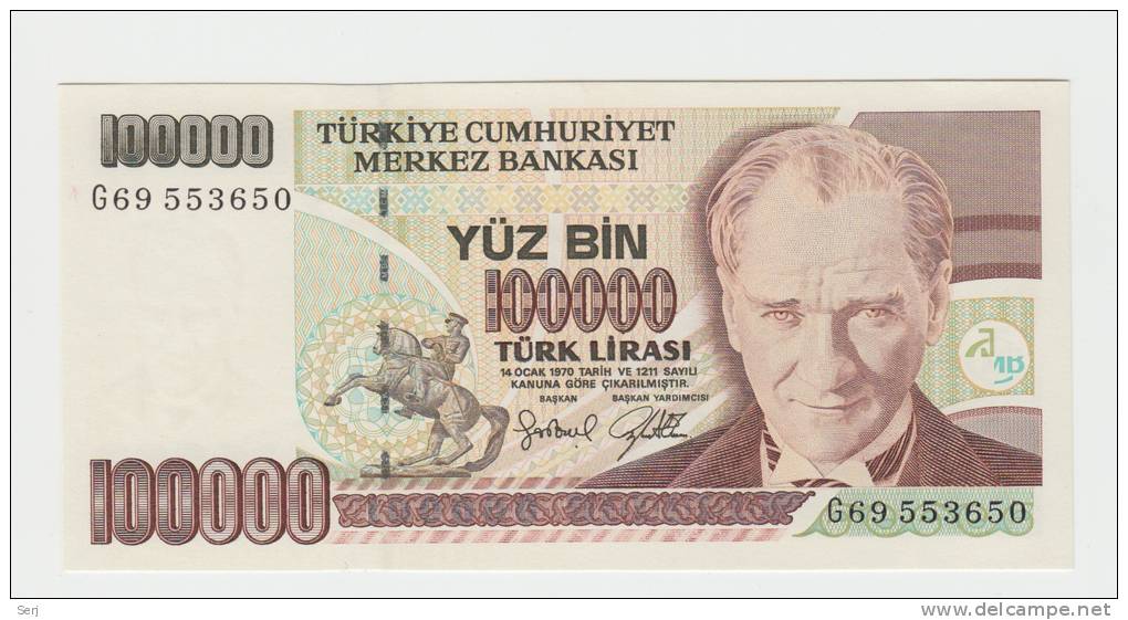 TURKEY 100000 1997 UNC P 206 - Turkije