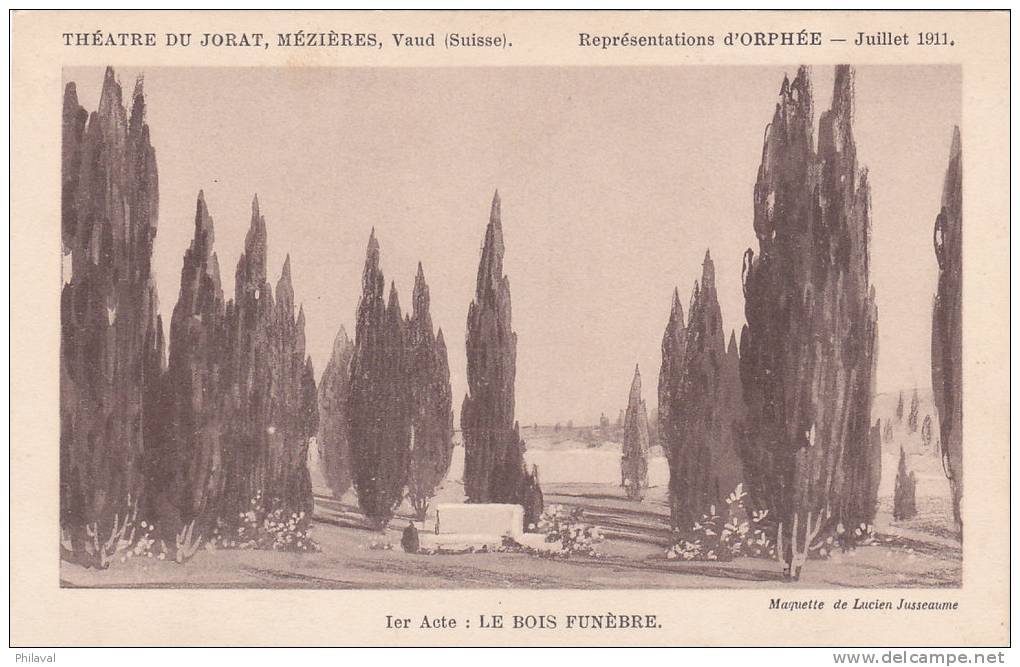 Théâtre Du Jorat - 1er Acte : Le Bois Funèbre - Carte Officielle No 5 - Jorat-Mézières