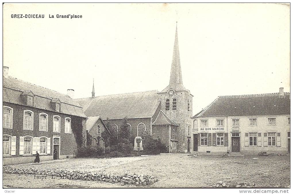 GREZ-DOICEAU - La Grand'Place - Au Bon Marché - Impr. L. Michaux - Grez-Doiceau