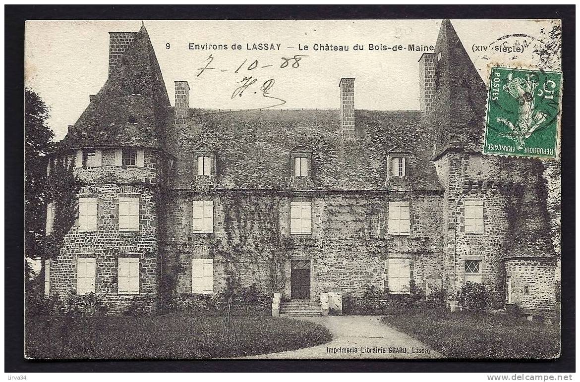 CPA  ANCIENNE- FRANCE- LASSAY (53)- LE CHATEAU DU BOIS-DU-MAINE EN TRES GROS PLAN DE FACE - Lassay Les Chateaux