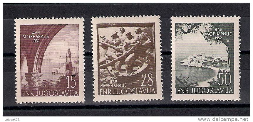 Yugoslavia 1952. Navy Day Mi.704/06  MNH - Unused Stamps