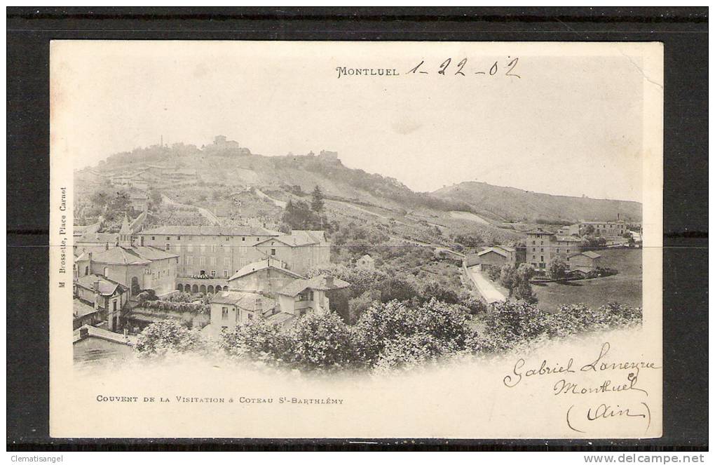 TOP!! MONTLUEL * COUVENT DE LA VISITATION & COTEAU ST-BARTHELEMY * 1902 **!! - Montluel