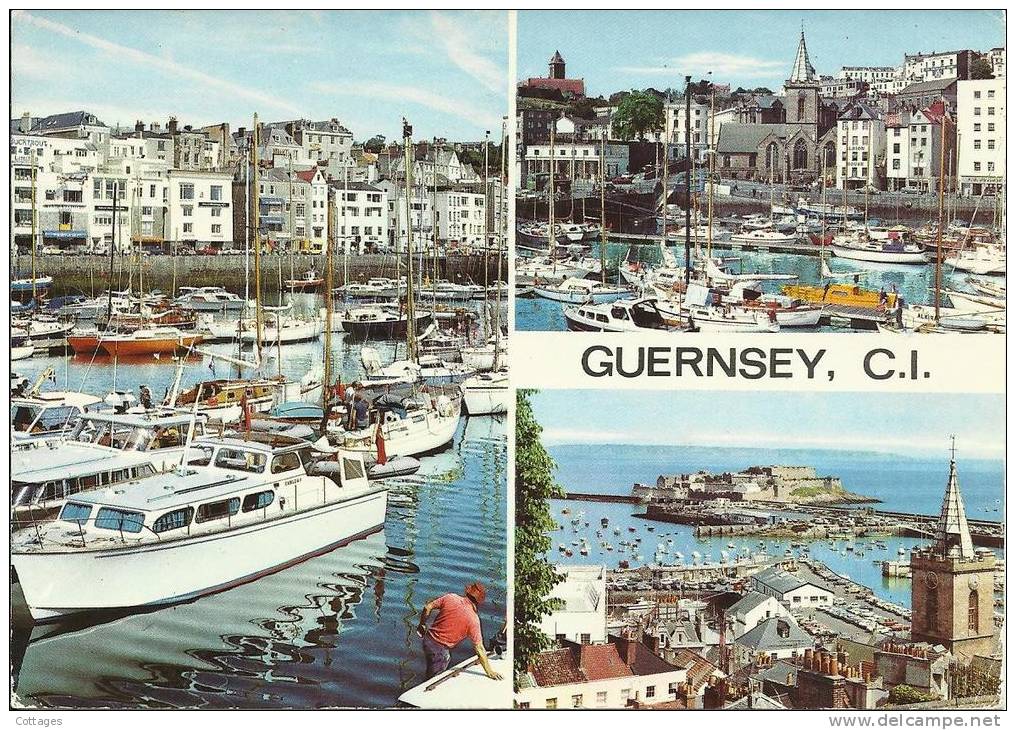 GUERNSEY - Carte Avec 3 Vues - Guernsey