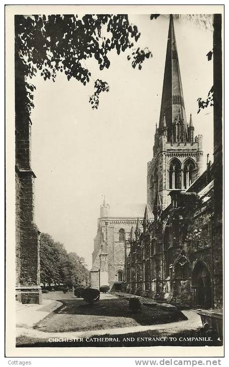 CHICHESTER CATHEDRAL AND ENTRANCE TO CAMPANILE - Chichester