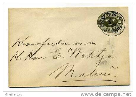 ENTIER POSTAL  STATIONERY  SUEDE 1901 ENVELOPPE COURONNE - Covers & Documents