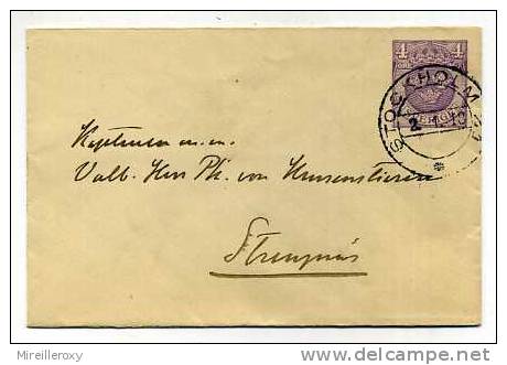 ENTIER POSTAL  STATIONERY  SUEDE 1918 STOCKHOLM  ENVELOPPE COURONNE - Brieven En Documenten