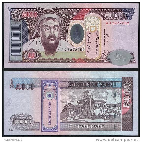 Mongolia P 68 A - 5000 5.000 Tugrik 2003 - UNC - Mongolei