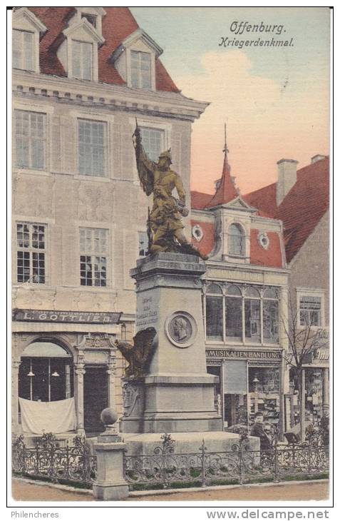 CPA - (Allemagne) Offenburg - Kriegerdenkmal (obl. 1909) - Offenburg