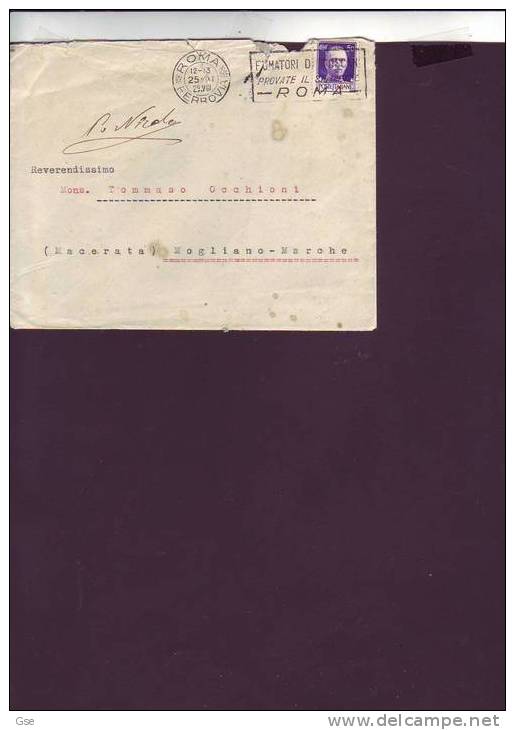 ITALIA 1929 - Lettera Con Etichetta Speciiale  - Tabacco - Tobacco