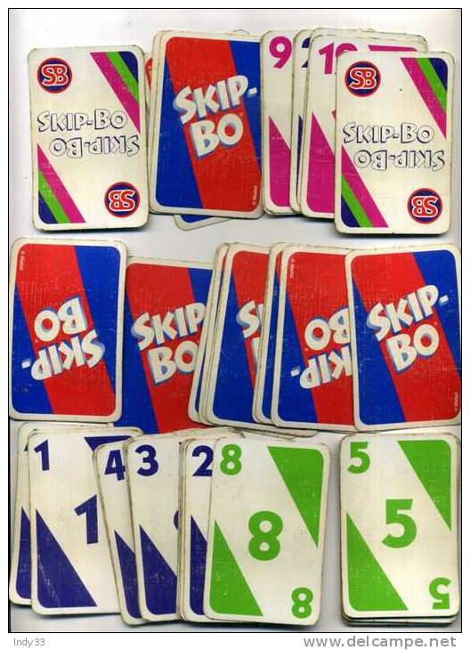 -  JEU DE CARTE  SKIP-BO . MATTEL . 162 CARTES USAGEES - Sonstige & Ohne Zuordnung